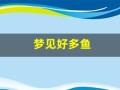 梦见好多鱼(梦见好多鱼是什么预兆 女性)