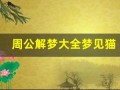 周公解梦大全梦见猫(周公解梦大全查询梦见猫是什么意思)