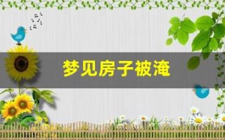 梦见房子被淹(梦见房子被淹没了什么预兆)