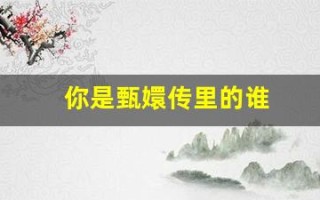 你是甄嬛传里的谁(甄嬛传里谁是原声)