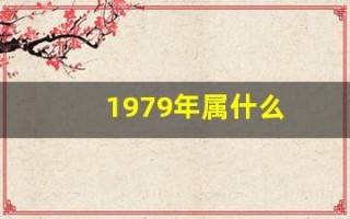 1979年属什么(1979年属什么生肖配对最好)
