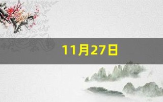 11月27日(11月27日用英语怎么说)