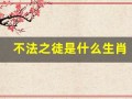 不法之徒是什么生肖(不法之徒是啥意思)