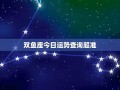 双鱼座今日运势查询(双鱼座今日运势查询星座屋)