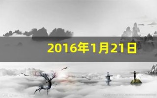 2016年1月21日(2016年1月21日五行属什么)