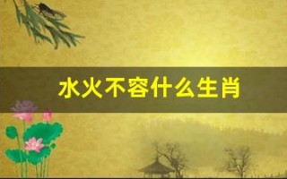 水火不容什么生肖(水火不容打一生肖正确答案)
