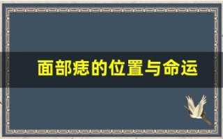 面部痣的位置与命运(面部痣的位置与命运图)