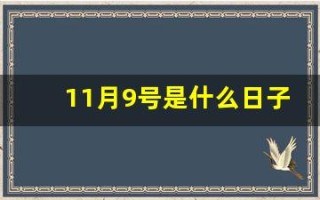 11月9号是什么日子(11月9号是什么日子导)