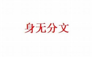 身无分文是什么生肖(身无分文是什么生肖动物)