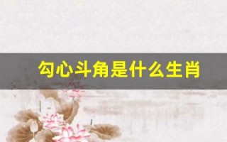 勾心斗角是什么生肖(勾心斗角是什么生肖傅雷家书优勾美句段)