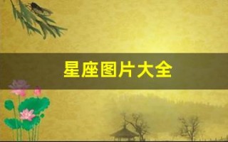 星座图片大全(十二星座图片大全)