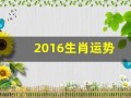 2016生肖运势(运势2016年运势)
