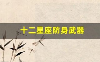十二星座防身武器(十二星座专属防狼武器)