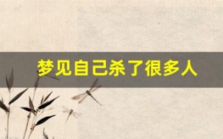 梦见自己杀了很多人(梦见一晚上大开杀戒)