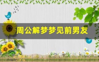 周公解梦梦见前男友(周公解梦梦见前男友预示着什么)