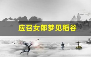 应召女郎梦见稻谷(梦见稻谷应召女郎番外)