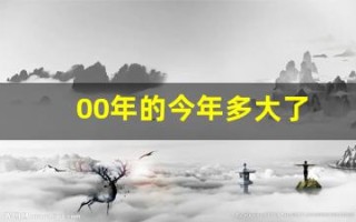 00年的今年多大了(属什么生肖)