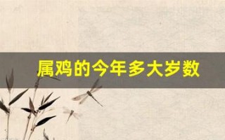 属鸡的今年多大岁数(属羊的今年多大岁数)