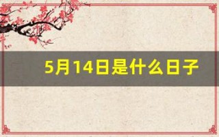 5月14日是什么日子(5月14日是什么日子好不好)
