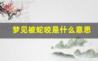 梦见被蛇咬是什么意思 周公解梦(被蛇咬了一口周公解梦)