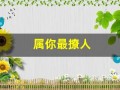 属你最撩人(属你最撩人[娱乐圈])