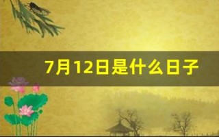 7月12日是什么日子(7月12日是什么日子啊)