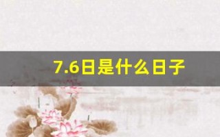 7.6日是什么日子(20217.6日是什么日子)