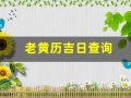 老黄历吉日查询(老黄历吉日查询2024年)