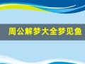 周公解梦大全梦见鱼(周公解梦大全梦见鱼查询)