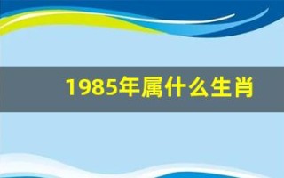 1985年属什么生肖(1987年属什么生肖)