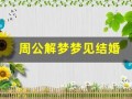周公解梦梦见结婚(周公解梦梦见结婚全集完整版)