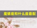 魔蝎座和什么座最配(魔蝎座和什么星座最配对)