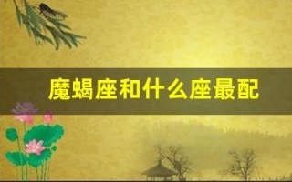 魔蝎座和什么座最配(魔蝎座和什么座最配做情侣)