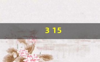 3 15(315投诉电话)