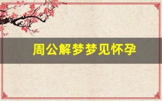 周公解梦梦见怀孕(周公解梦大全查询免费梦)