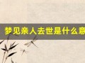 梦见亲人去世是什么意思(梦见死去的亲人是什么征兆)