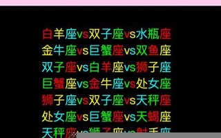星座配对表(金牛座与12星座配对表)