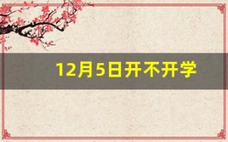 12月5日开不开学(12月份开学)