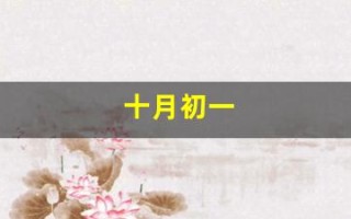 十月初一(十月初一是什么星座)