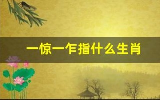 一惊一乍指什么生肖(一惊一乍形容什么生肖)